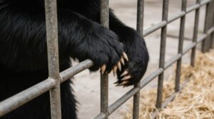 Беззубый хищник: в Приморье поймали искалеченного домашнего медведя
