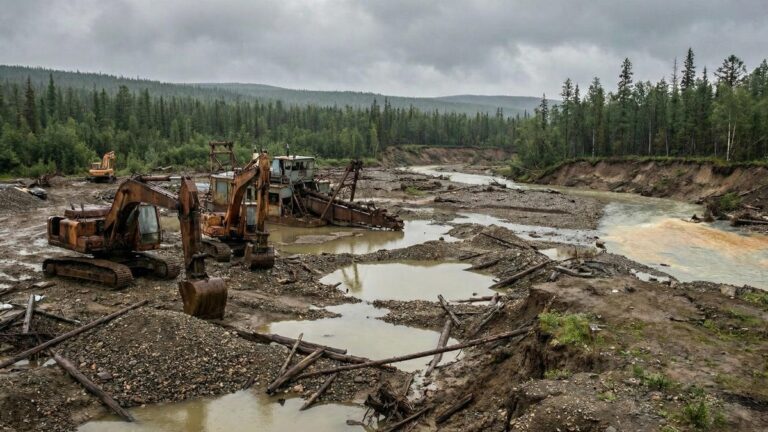 Экологический ущерб реке Бургали от добычи золота оценили в 17 млн рублей